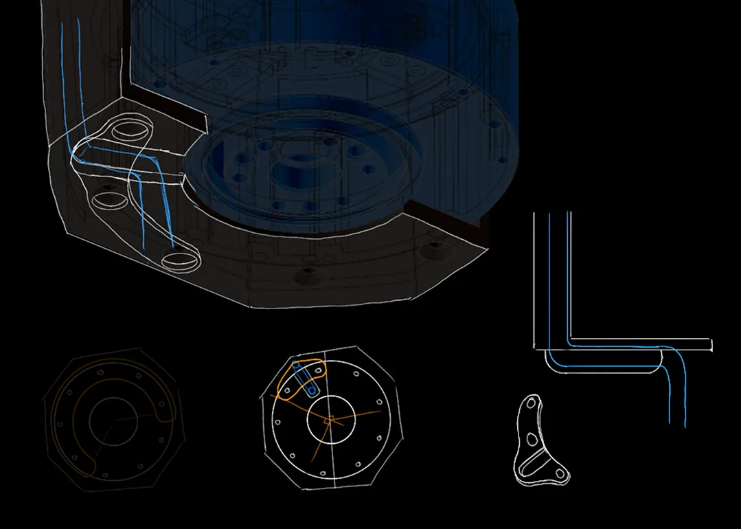 Shoulder yaw joint hardstop and wiring